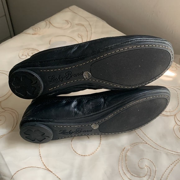 Lucky Brand Bkack Emmie Ballet Flats Size 6 1/2 - Picture 11 of 12
